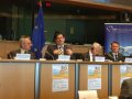 v. li. n. r.: Franz Wolfmayr, �dam K�sa, Dieter-Lebrecht Koch, Stephan Hirsch im Europ�ischen Parlament