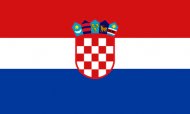 Die Landesflagge von Kroatien