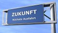 Ein Schild mit der Aufschrift "Zukunft - n�chste Ausfahrt"