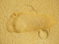 Fu�abdruck eines Kindes im Sand