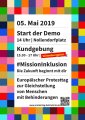 Plakat Demonstration Europäischer Protesttag zur Gleichstellung von Menschen mit Behinderungen