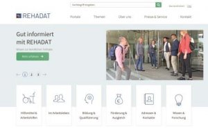 Screenshot der neuen REHADAT-Homepage