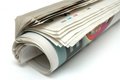 Eine gerollte Zeitung