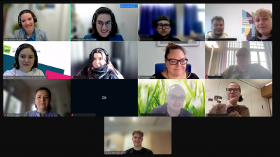 Digitale Sitzung von Mitgliedern des Begleitgremiums im Projekt KI-Kompass Inklusiv via Zoom