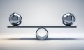Kugeln auf Wippe, in Balance
