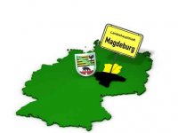 Bundesland Sachsen-Anhalt mit Landeshauptstadt Magdeburg