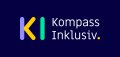 Logo des Projektes KI-Kompass Inklusiv, senkrechter Balken des K ist lila, weitere Balken des K sind gelb, I ist grn, Schriftzug "Kompass Inklusiv" ist wei mit gelbem Punkt dahinter